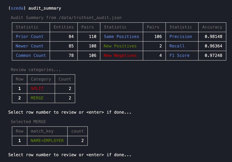 Selected Merge review