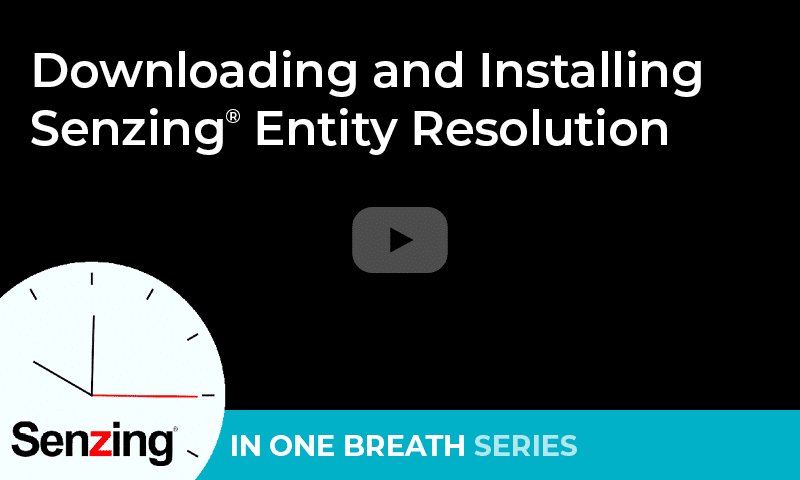 Downloading and installing senzing entity resolution