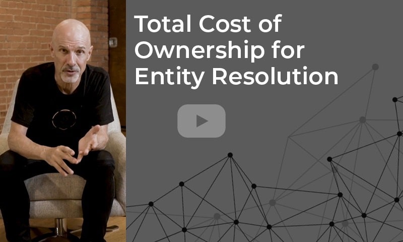 Total cost of ownership (tco) metrics for entity resolution