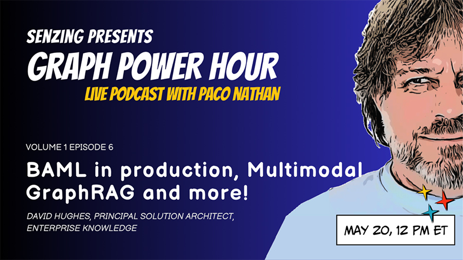 Graph power hour paco nathan & david hughes of enterprise knowledge on baml, graphrag, hyperdimensional computing & more...