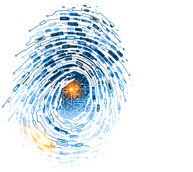 A fingerprint formed from a beneficial-ownership chain of connected records